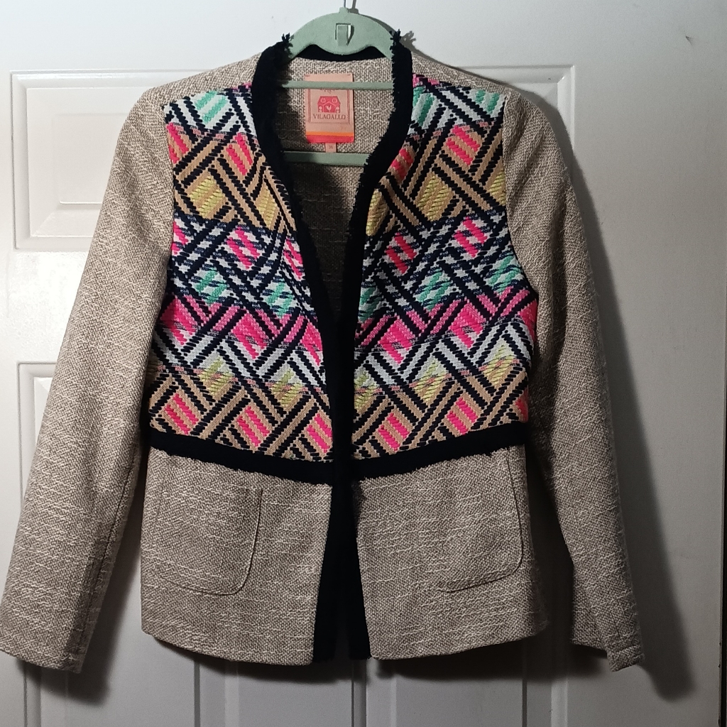 Vilagallo Tweed Jacket Size 38( Us 6)